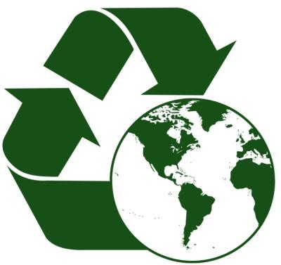 Recycling-Pfeil mit Weltkugel